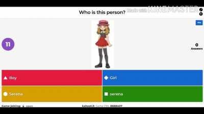 Boy chooses Girl on Kahoot which is the wrong answer and is a simp