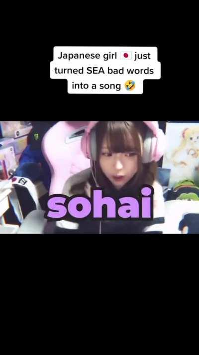 (jmm like xmm)Japanese meimei wrote a song based on SEA vulgarities.