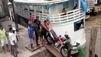 WCGW if I don't use a proper way to get the bike on the ship?