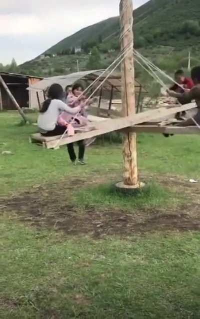 This homemade swing looks pretty fun