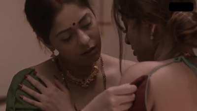 Prajakta Dusane , Priya Gamre , Ankita Dave , Garima Jain HOT Boobs Lesbian Kissing Sex Scene In Gaachi Part 02 Ullu