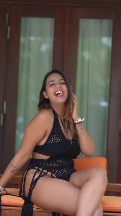 Shreyal Pandey black bikini