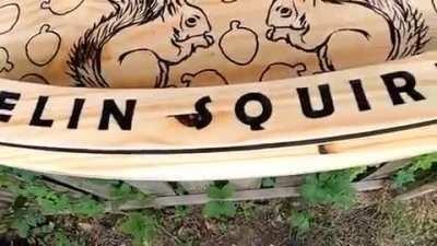 Ohio man built a backyard squirrel bar with seven varieties of nuts on tap