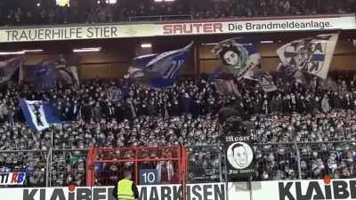 German football fans show their love for RedBull