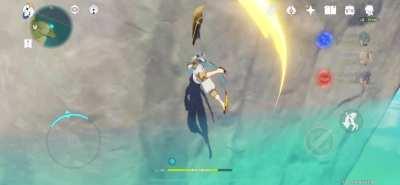 You can recharge stamina if you’re swimming by a wall (dunno if this has been found out or if this is that useful)