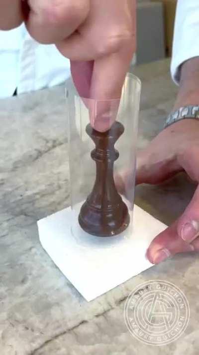 Making a chess board out of chocolate