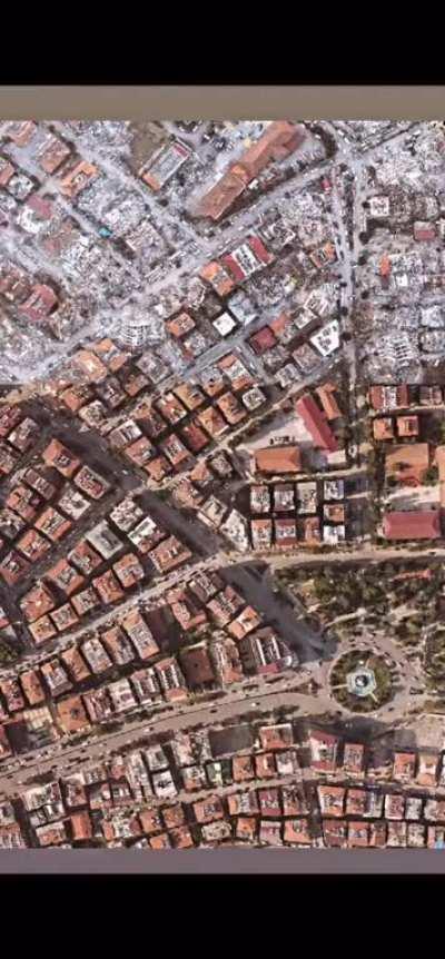 Before / After the 7.8M earthquake that struck Turkey. Location:Hatay