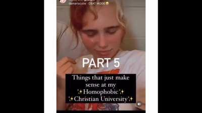 Girl willingly attends christian college just to slander them online through dozens of tik toks.