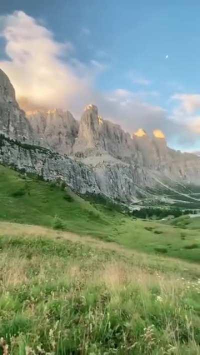 Dolomites mountain range in north eastern Italy