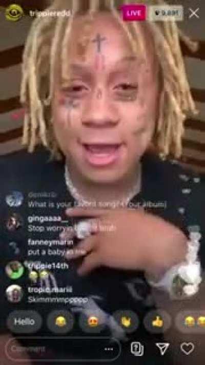 Trippie talking about Pegasus and Neon Shark - FULL LIVE