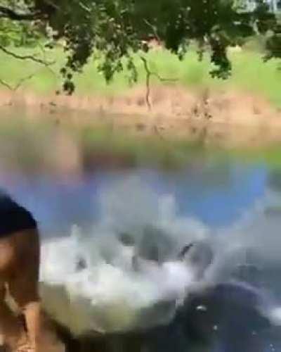 WCGW Slapping someone near water