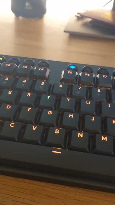 I just noticed this on my logitech keyboard when a research finishes