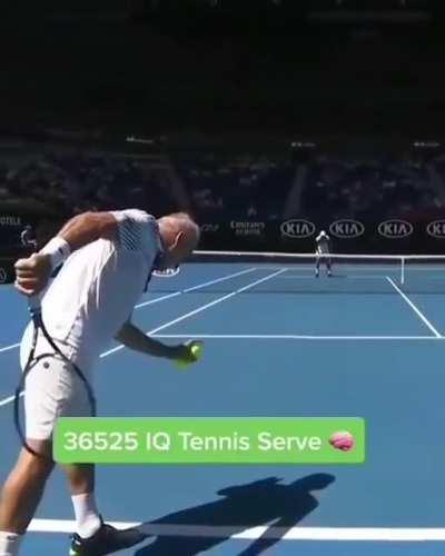 Unique tennis serve