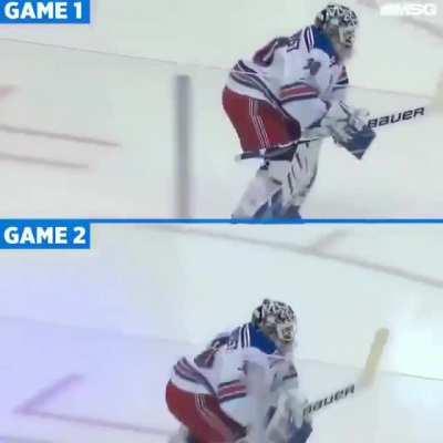 NHL Goalie Henrik Lundqvist is very consistent with his pre-game routine