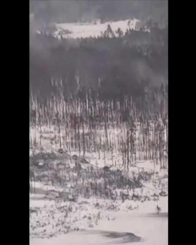 Another Russian armored column attacking towards Synkivka, Kharkiv Oblast earlier today