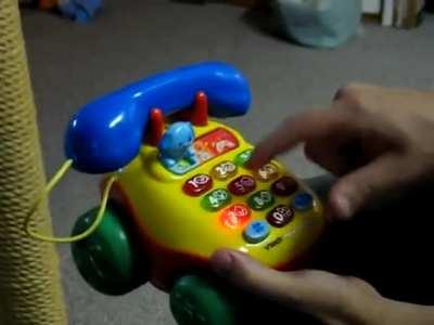 The toy telephone that Samuel L. Jacksons had in his childhood