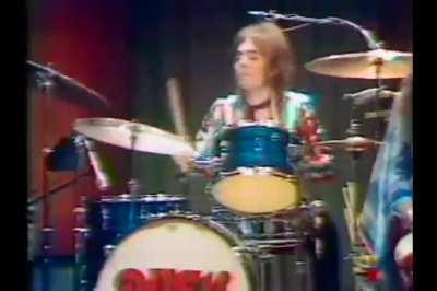 Rush on Canadian Bandstand in St. Catharines, Ontario in 1974. One of their earliest performances