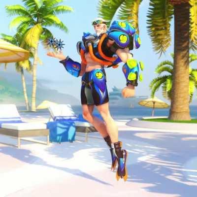 Dive into battle as Scuba Sigma [Legendary] in Overwatch Summer Games!