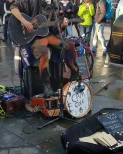 1:29 Couple of bucks worth of busted ass equipment and this dude creates better music than 90% of studio bands these days. Cam Cole, London.