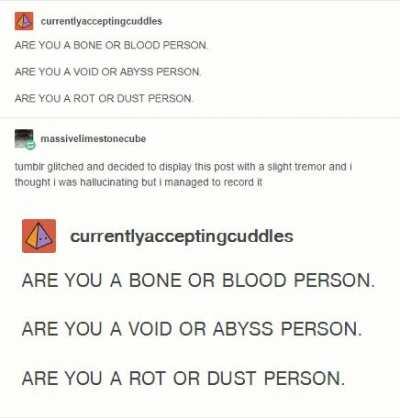 I’m a bone void dust guy. You?