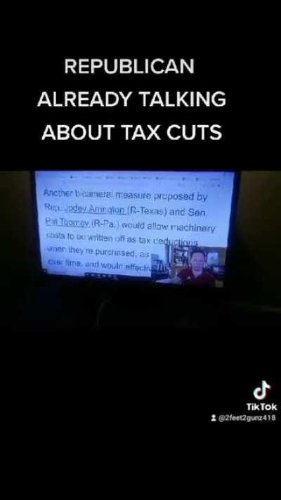 REPUBLICANS ALREADY TALKING ABOUT TAX CUTS