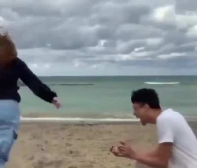 Bro won at life. Best marriage proposal reaction ever