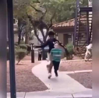 Black man strikes White child for allegedly saying the N word