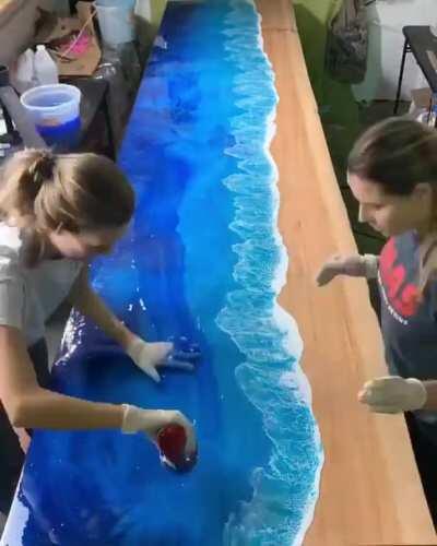 13ft table transformed into oceans