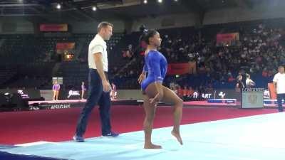 Literally cannot get enough of how good Simone Biles is. Basically superhero abilities.