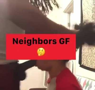 NEIGHBOR GIRL GIVING UP ALL THROAT