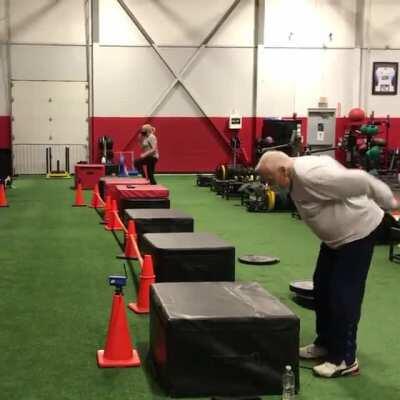 73 year old box jumps