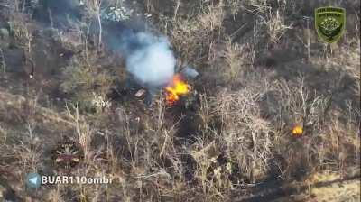 Drone drops from the 110th Separate Mechanised Brigade in the Avdiivka direction