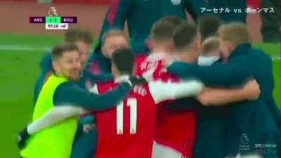 Japanese Commentary (Reiss Nelson goal vs Bournemouth)