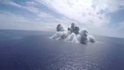 US Navy released the footage of the 40,000-pound bomb explosion that triggered a M3.9 quake during a 