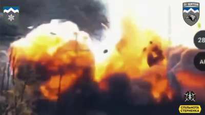 109th battalion of the 10th Mountain Assault Brigade of Ukrainian Ground Forces blow up Russian tanks, Siversk direction 