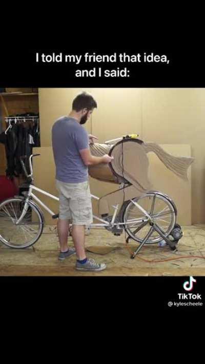 Foaling around with a bicycle