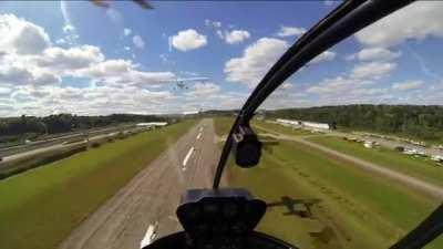 Helicopter nearly crashes with a Cessna during an autorotation practice