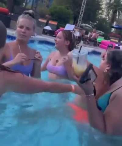 Fights at the pool with children around