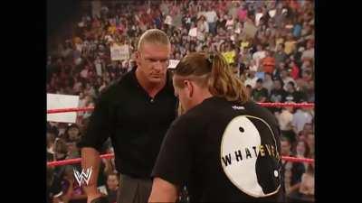 RVD admires that Triple H can spit some water.