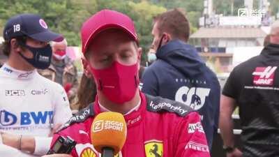 Seb still able to laugh post-race with Ziggo: &quot;What can we say?...&quot; Seb: &quot;Nice weather! It didn't rain! We thought it was going to rain!&quot; Reporter: &quot;If there was rain...&quot; Seb: &quot;I think we would have won the race!&quot;