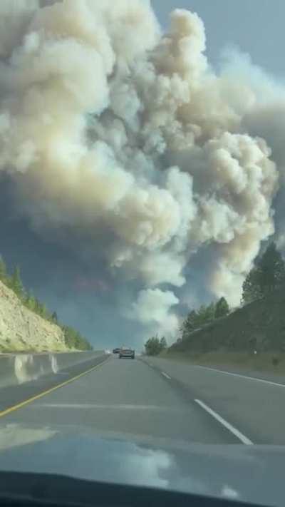 Wild fire smoke engulfing the sky. Merritt, BC