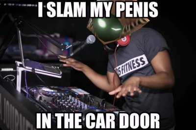 I slam my penis in the car door