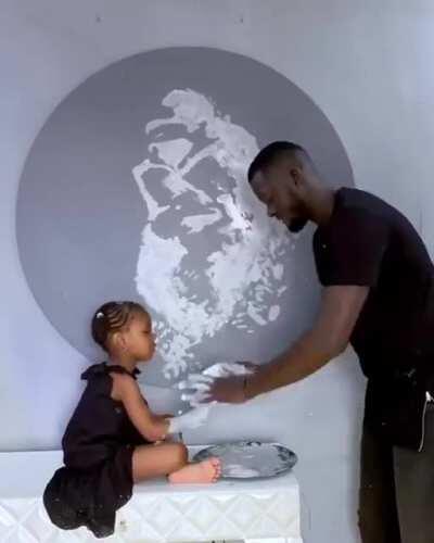 Awesome dad making incredible artwork