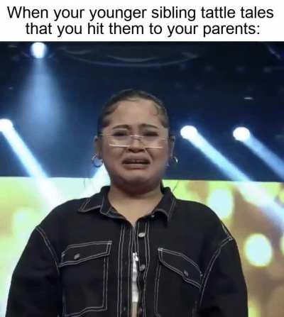 Girl crying after winning TV show then sticking her tongue out with V sign - Template in the comments!