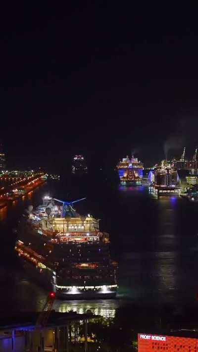 Parking a fleet of the worlds largest cruise ships