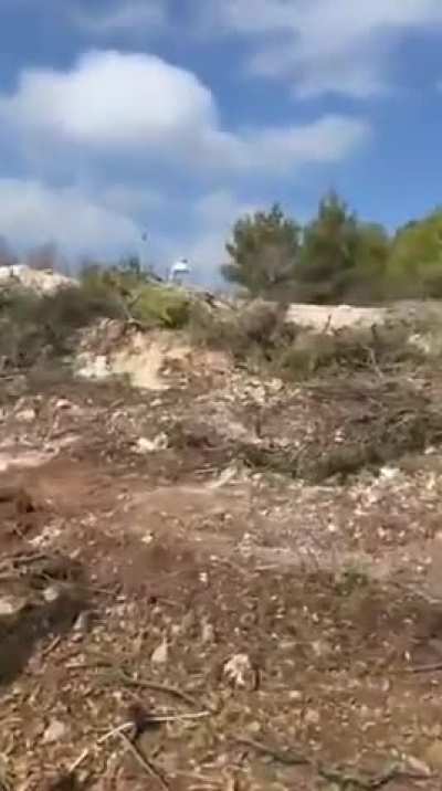 Entrance shaft to a Hezbollah tunnel feet away from a UN peacekeeper outpost in Southern Lebanon.