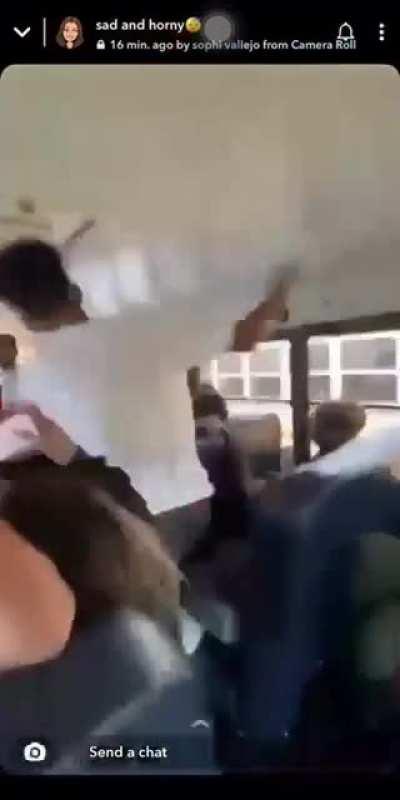 High school fight on the bus