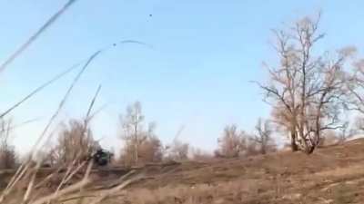 Attempts to shoot down the drone were futile. A russian soldier witnessed a Ukrainian drone attacking his comrade in the Donetsk region