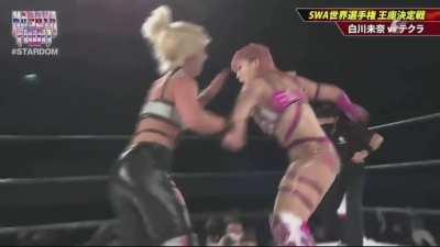 [Stardom Nagoya Supreme Fight] Thekla’s chops to Mina Shirakawa and the damage done