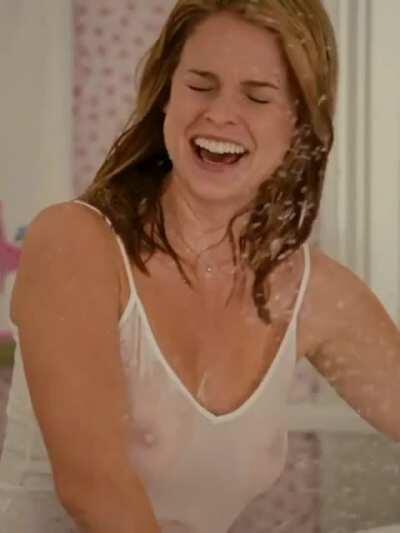 Alice Eve's wet nipples